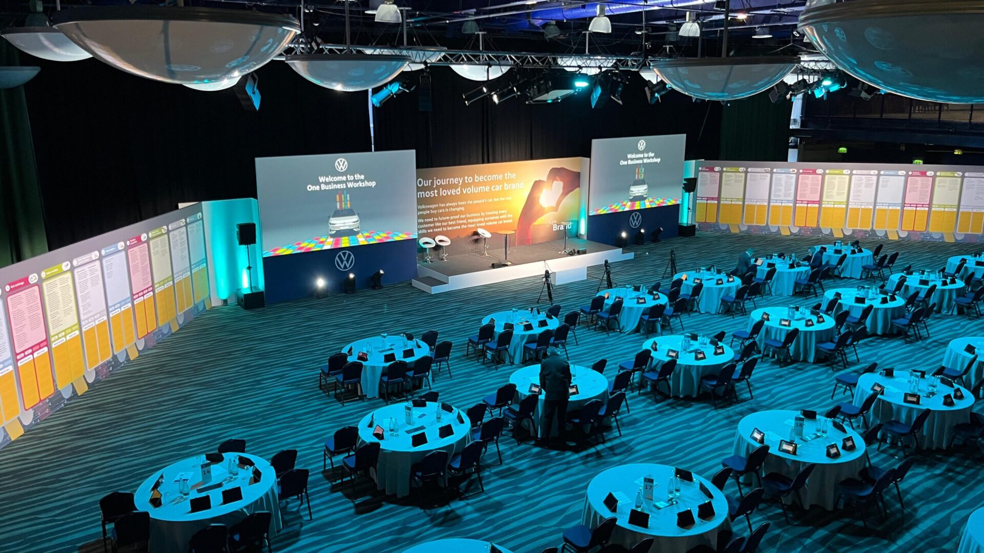 Volkswagen experiential marketing roadshow and outdoor event production setup