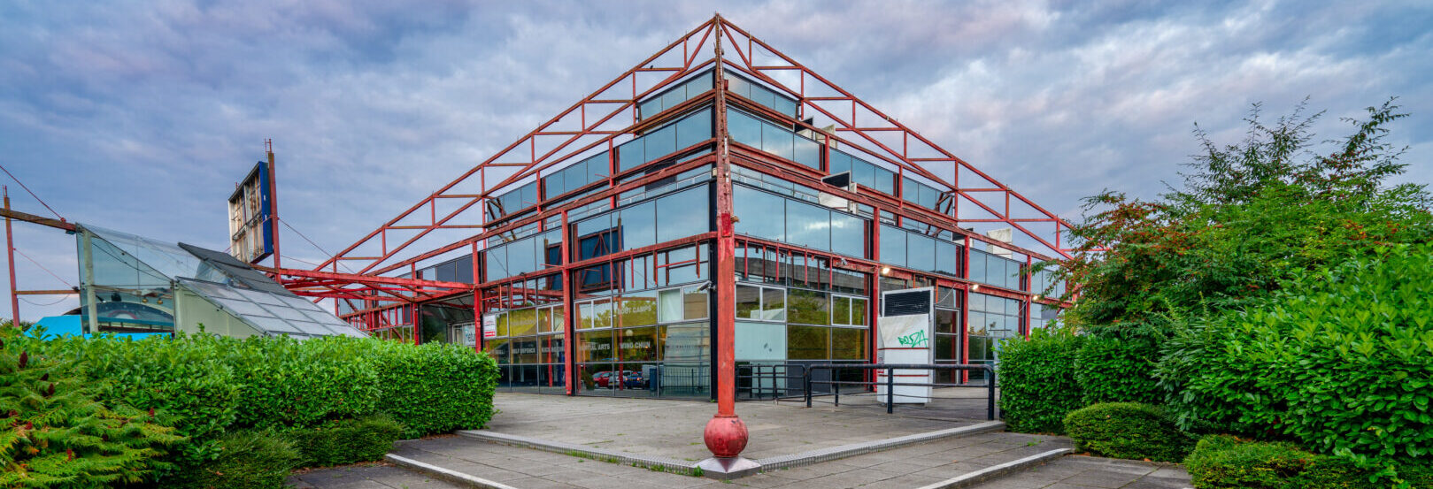 milton keynes,england september 2021: the point is an entertainment complex in central milton keynes.when it opened in 1985, it included the uk's first multiplex cinema